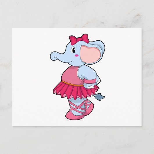 Elephant at Ballet with Skirt Briefkaart (Voorkant)