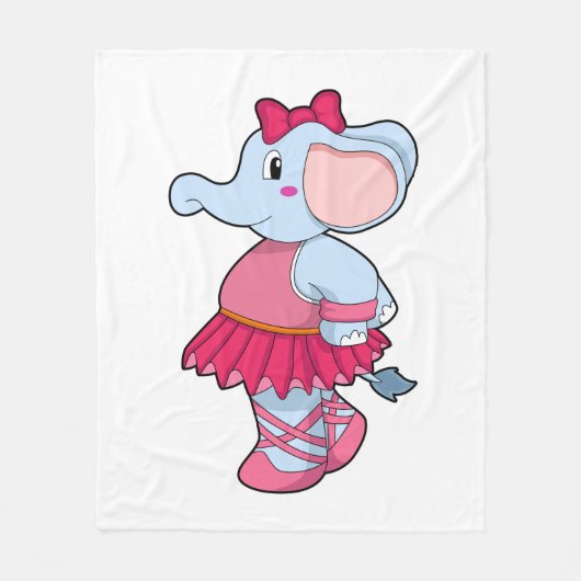 Elephant at Ballet with Skirt Fleece Deken (Voorkant)