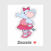 Elephant at Ballet with Skirt Sticker (Vel)