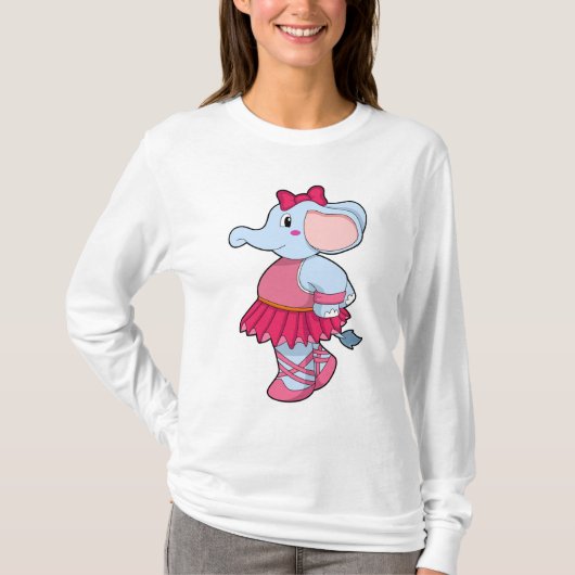 Elephant at Ballet with Skirt T-shirt (Voorkant)