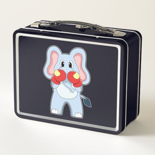 Elephant at Boxing with Boxing gloves (Achterkant)