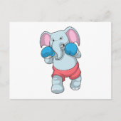 Elephant at Boxing with Boxing gloves Briefkaart (Voorkant)