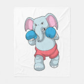 Elephant at Boxing with Boxing gloves Fleece Deken (Voorkant)