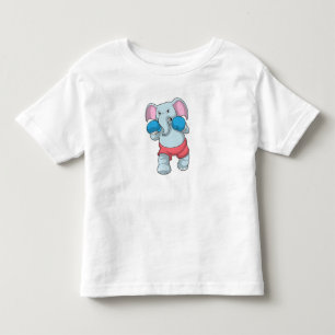Elephant at Boxing with Boxing gloves Kinder Shirts