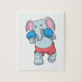 Elephant at Boxing with Boxing gloves Legpuzzel (Verticaal)