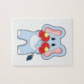 Elephant at Boxing with Boxing gloves Legpuzzel (Horizontaal)