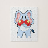 Elephant at Boxing with Boxing gloves Legpuzzel (Verticaal)