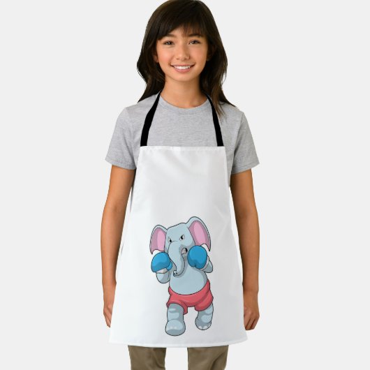 Elephant at Boxing with Boxing gloves Schort (Insitu)