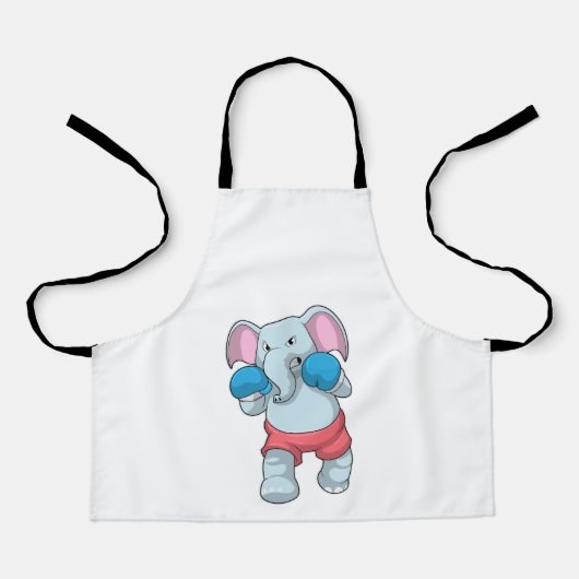 Elephant at Boxing with Boxing gloves Schort (Voorkant)