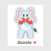 Elephant at Boxing with Boxing gloves Sticker (Vel)