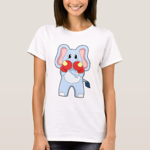 Elephant at Boxing with Boxing gloves T-shirt