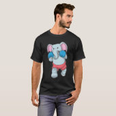 Elephant at Boxing with Boxing gloves T-shirt (Voorkant volledig)