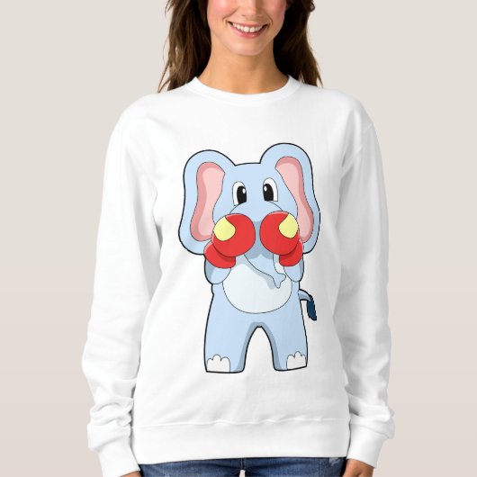 Elephant at Boxing with Boxing gloves Trui (Voorkant)