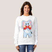 Elephant at Boxing with Boxing gloves Trui (Voorkant volledig)