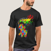 Elephant Autism Different Not Less Be Kind Puzzle  T-shirt (Voorkant)