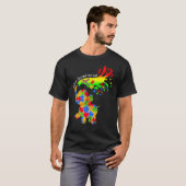 Elephant Autism Different Not Less Be Kind Puzzle T-shirt (Voorkant volledig)