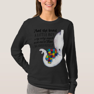 Elephant Autism Mam en ze hield van Herself Boys A T-shirt