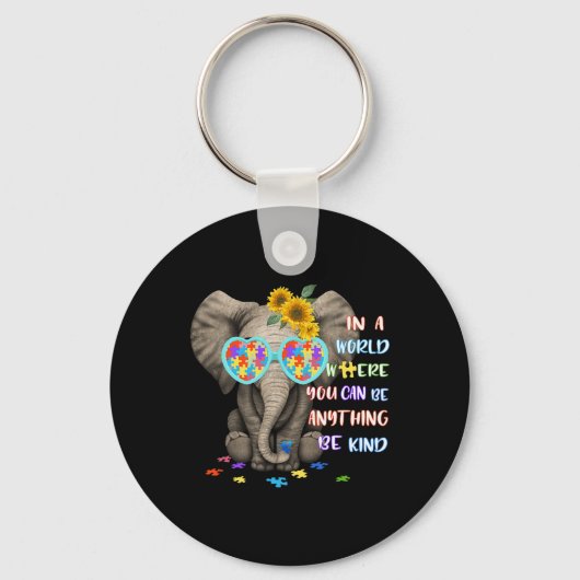 Elephant Autisme is wel een soort autisme-bewustwo Sleutelhanger (Voorkant)