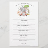 Elephant-autowrakken voor Baby shower (Voorkant)