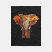Elephant Autumn verlaat de Herfst van Artistic Ani Fleece Deken (Voorkant)