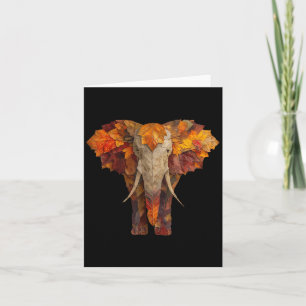 Elephant Autumn verlaat de Herfst van Artistic Ani Kaart