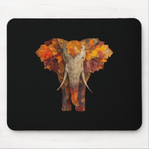 Elephant Autumn verlaat de Herfst van Artistic Ani Muismat