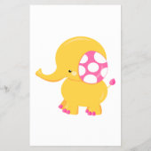 ELEPHANT BABY ABC BABY SHOWER GAME CARD FLYER (Achterkant)