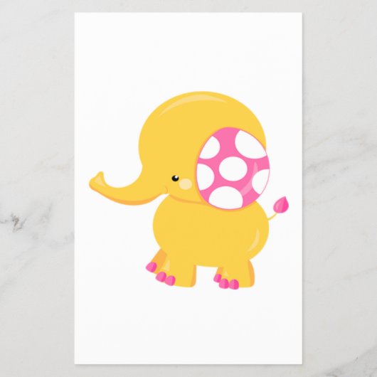 ELEPHANT BABY ABC BABY SHOWER GAME CARD FLYER (Achterkant)