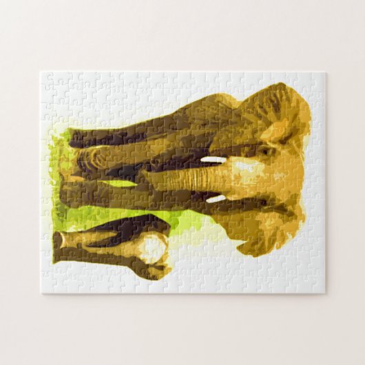 Elephant & Baby - Animals Art Legpuzzel (Horizontaal)