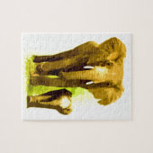 Elephant & Baby - Animals Art Legpuzzel (Horizontaal)