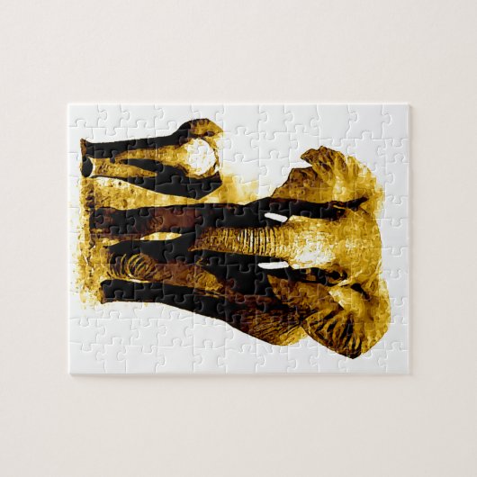 Elephant & Baby - Animals Art Legpuzzel (Horizontaal)