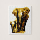 Elephant & Baby - Animals Art Legpuzzel (Verticaal)