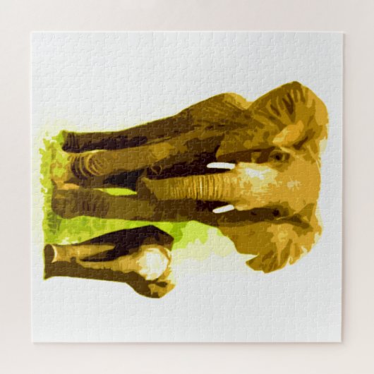 Elephant & Baby - Animals Art Legpuzzel (Horizontaal)