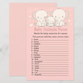 Elephant Baby Animals Name Game (Voorkant / Achterkant)