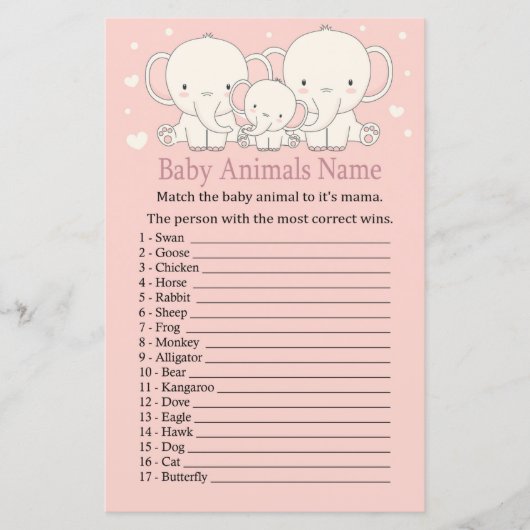 Elephant Baby Animals Name Game (Voorkant)