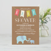 Elephant Baby | BABY SHOWER Kaart (Staand voorkant)