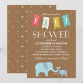 Elephant Baby | BABY SHOWER Kaart (Voorkant / Achterkant)