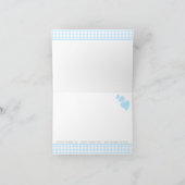 Elephant Baby Bedankt Blue Gingham (Binnen)