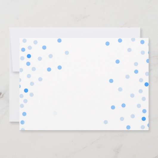 Elephant Baby Boy Blue Confetti Safari Oerwoud Kaart (Achterkant)