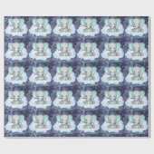 Elephant Baby Boy Blue Sky Gold Stars Aangepaste n Cadeaupapier (Vlak)