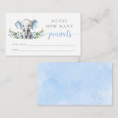 Elephant Baby Boy Douche Raad eens hoeveel pinda's Informatiekaartje (Voorkant / Achterkant)