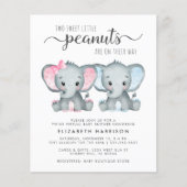 Elephant Baby Boy Girl Twins Virtual Shower (Voorkant)