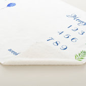 Elephant Baby Boy Milestone Maandelijks wekelijks Sherpa Deken (3/4)