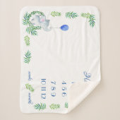 Elephant Baby Boy Milestone Maandelijks wekelijks Sherpa Deken (Voorkant)