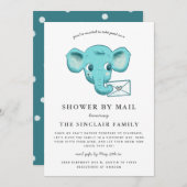 Elephant Baby Boy Shoby Mail Kaart (Voorkant / Achterkant)