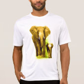 Elephant & Baby Elephant Walking T-shirt (Voorkant)