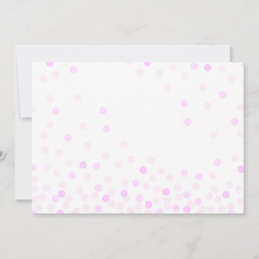 Elephant Baby Girl Blush Roze Confetti Oerwoud Cut Kaart (Achterkant)