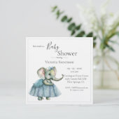 Elephant Baby Girl Shower (Staand voorkant)