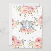 Elephant Baby Girl Twins Adviseur voor moeder om k Kaart (Achterkant)