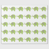 Elephant Baby glanzend opvulpapier, 2' x 6' rollen Cadeaupapier (Vlak)